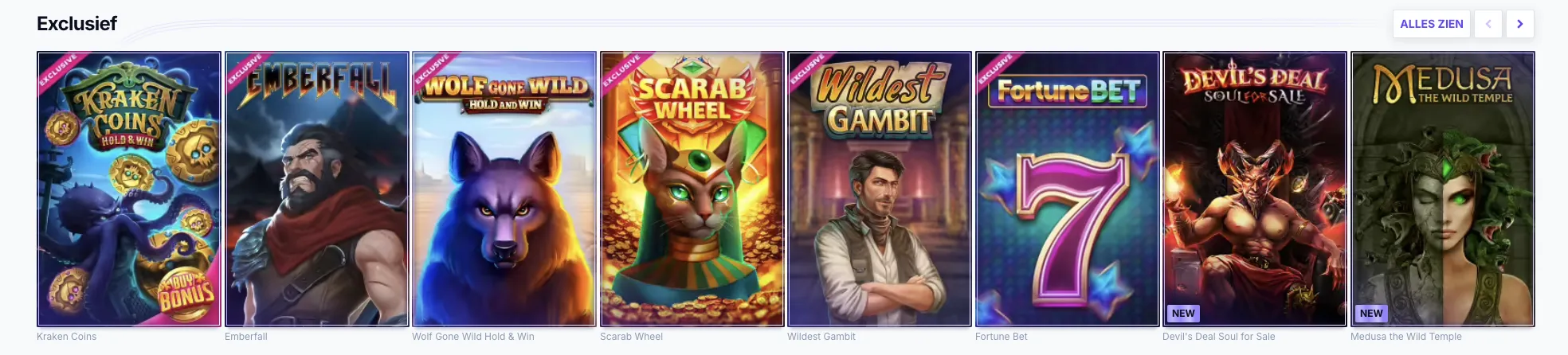 SGCasino - Gevarieerd aanbod slotspellen. Top slots bij SGCasino: Kraken Coins, Scarab Wheel.